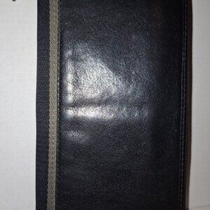 Coach Black Leather Zip Long Wallet